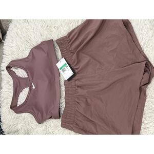 nike sports bra and short set